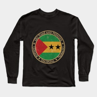 Vintage Democratic Republic of Sao Tome and Príncipe Africa African Flag Long Sleeve T-Shirt